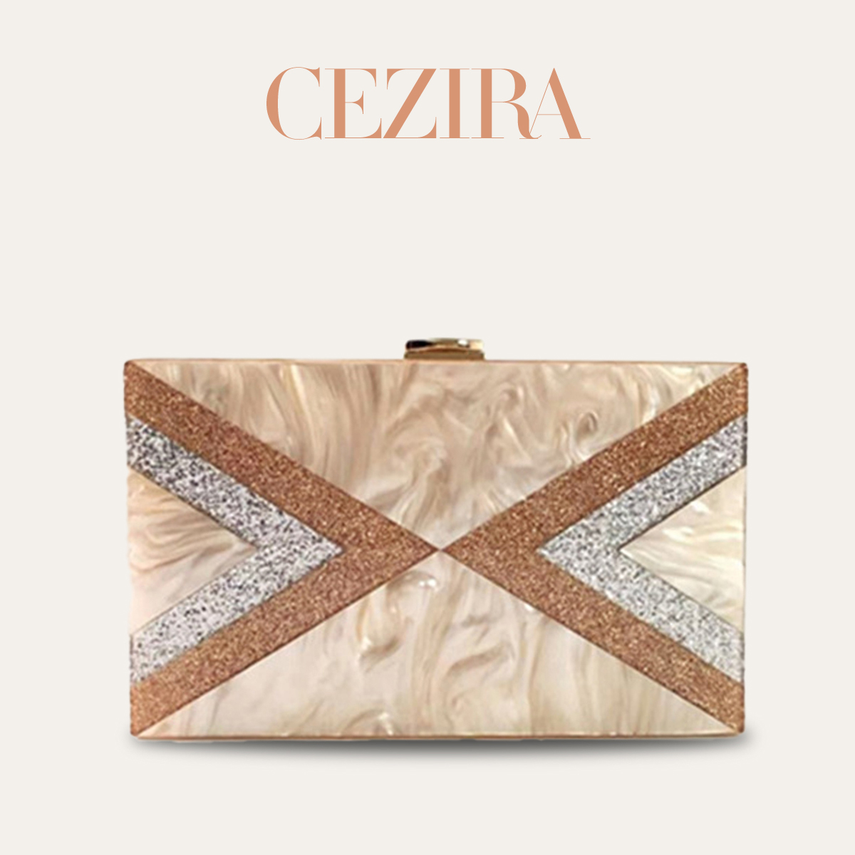 Ethnic Fashion Design - CR Retro Etnik Üçgen Geometrik Akrilik