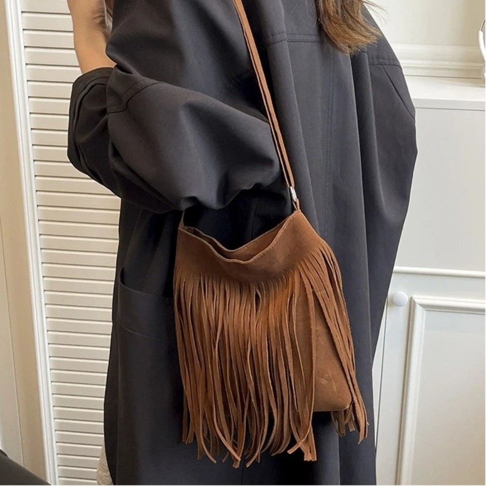 Moda Süet Saçaklı Çapraz Askıl - Ethnic Fashion Design incelemesi ve fiyatı