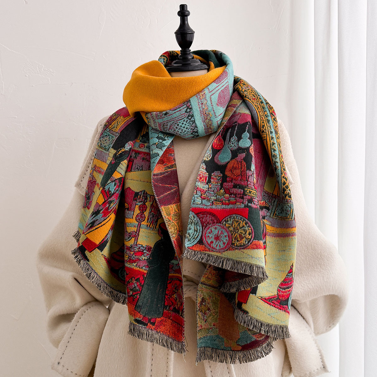 Sonbahar-Kış Kadın Taklit Kaşm - Go Ethnic Fashion incelemesi ve fiyatı
