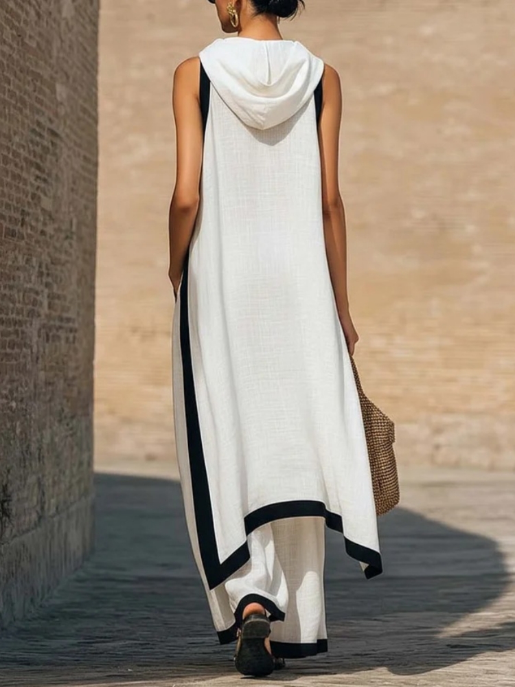 Kadın keten kontrast renkli ko - Ethnic Fashion Design incelemesi ve fiyatı