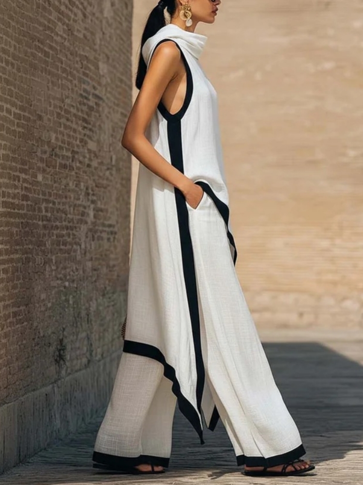 Kadın keten kontrast renkli ko - Ethnic Fashion Design incelemesi ve fiyatı